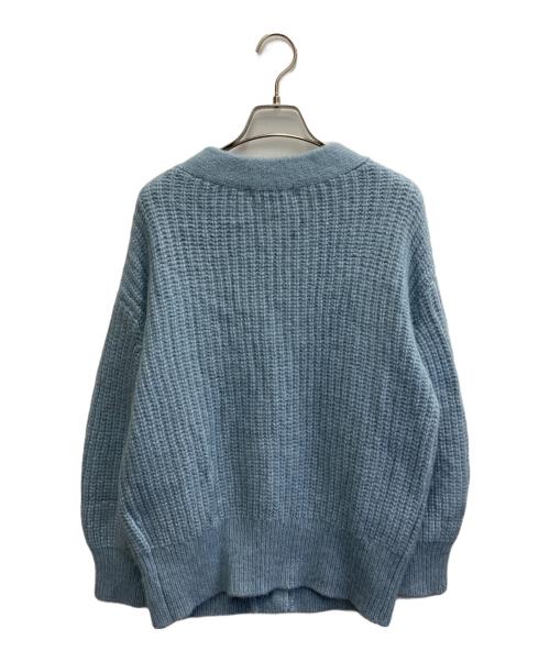 Snidel（スナイデル）Snidel (スナイデル) ベビーアルパカ畦カーディガン ブルー サイズ:FREEの古着・服飾アイテム