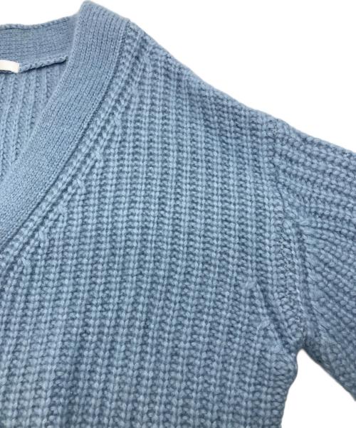 Snidel（スナイデル）Snidel (スナイデル) ベビーアルパカ畦カーディガン ブルー サイズ:FREEの古着・服飾アイテム