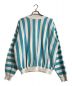 Caribe (カリブ) ストライプデザインスウェットシャツ ブルー×ホワイト サイズ:XL：4000円