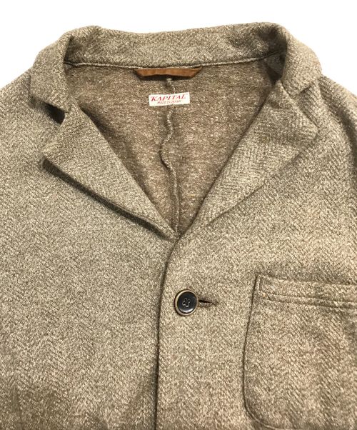 KAPITAL（キャピタル）KAPITAL (キャピタル) ヘリンボン裏毛ホーボージャケット ベージュ サイズ:2の古着・服飾アイテム