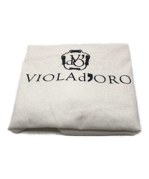 VIOLAd'ORO（ヴィオラドーロ）VIOLAd'ORO (ヴィオラドーロ) ラフィア レザー トートバッグ ベージュの古着・服飾アイテム