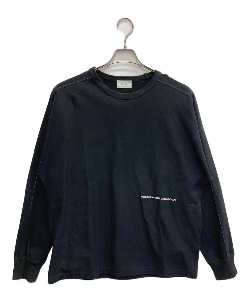 ATELIER BETON（アトリエベトン）ATELIER BETON (アトリエベトン) ステッチカットソー ブラック サイズ:4の古着・服飾アイテム