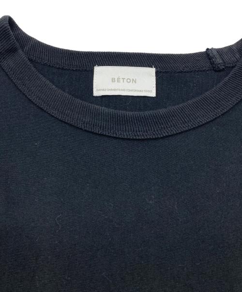 ATELIER BETON（アトリエベトン）ATELIER BETON (アトリエベトン) ステッチカットソー ブラック サイズ:4の古着・服飾アイテム