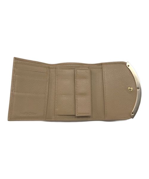 SEE BY CHLOE（シーバイクロエ）SEE BY CHLOE (シーバイクロエ) LIZZIE 三つ折り財布 ベージュの古着・服飾アイテム