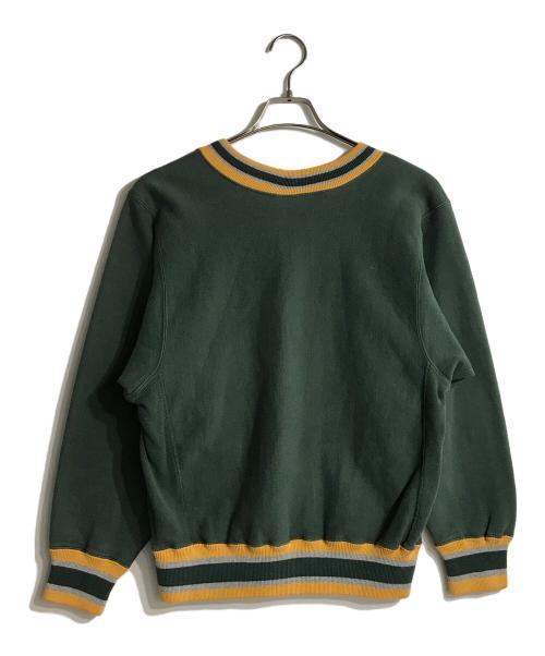 Champion（チャンピオン）Champion (チャンピオン) 90’Sリバースウィーブスウェット グリーン×イエロー サイズ:Mの古着・服飾アイテム