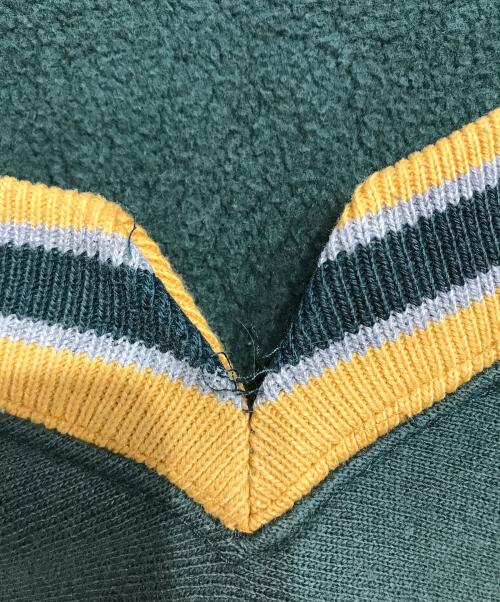 Champion（チャンピオン）Champion (チャンピオン) 90’Sリバースウィーブスウェット グリーン×イエロー サイズ:Mの古着・服飾アイテム