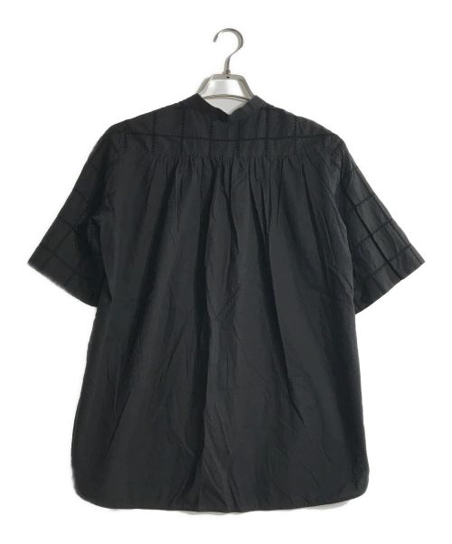 TOMORROW LAND（トゥモローランド）TOMORROW LAND (トゥモローランド) コットンスクエアエンブロイダリー スタンドネックブラウス ブラック サイズ:Sの古着・服飾アイテム