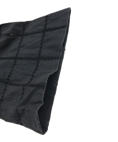 TOMORROW LAND（トゥモローランド）TOMORROW LAND (トゥモローランド) コットンスクエアエンブロイダリー スタンドネックブラウス ブラック サイズ:Sの古着・服飾アイテム