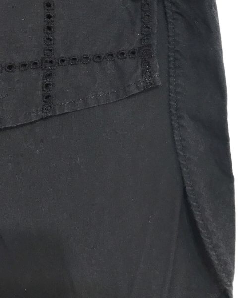 TOMORROW LAND（トゥモローランド）TOMORROW LAND (トゥモローランド) コットンスクエアエンブロイダリー スタンドネックブラウス ブラック サイズ:Sの古着・服飾アイテム