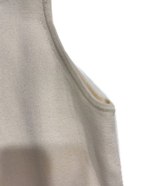 BALLSEY（ボールジィ）BALLSEY (ボールジィ) マテリアルコンビ ノースリーブワンピース アイボリー サイズ:36の古着・服飾アイテム