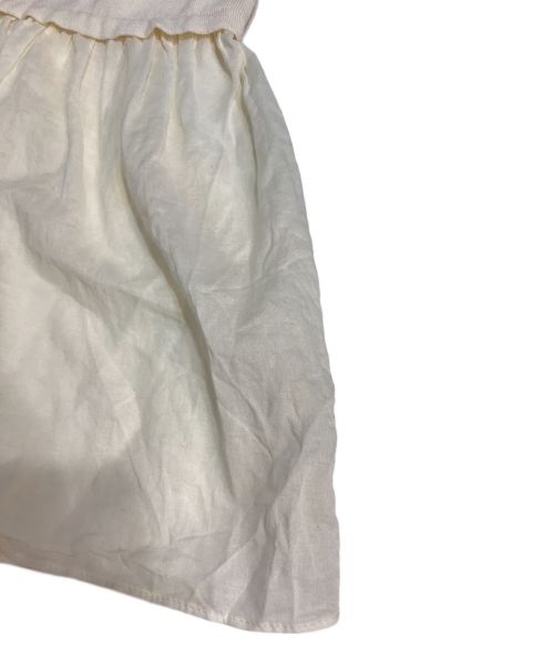 BALLSEY（ボールジィ）BALLSEY (ボールジィ) マテリアルコンビ ノースリーブワンピース アイボリー サイズ:36の古着・服飾アイテム