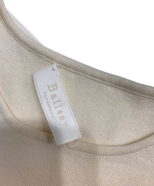 BALLSEY（ボールジィ）BALLSEY (ボールジィ) マテリアルコンビ ノースリーブワンピース アイボリー サイズ:36の古着・服飾アイテム