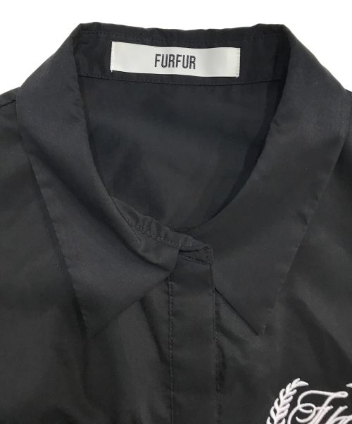 furfur（ファーファー）furfur (ファーファー) ベルト付きシャツワンピース ブラック サイズ:FREEの古着・服飾アイテム