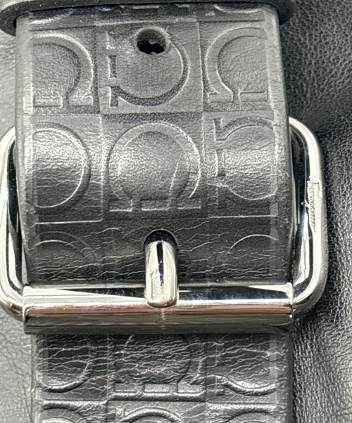 Salvatore Ferragamo（サルヴァトーレ フェラガモ）Salvatore Ferragamo (サルヴァトーレ フェラガモ) レザーショルダーバッグ ブラックの古着・服飾アイテム