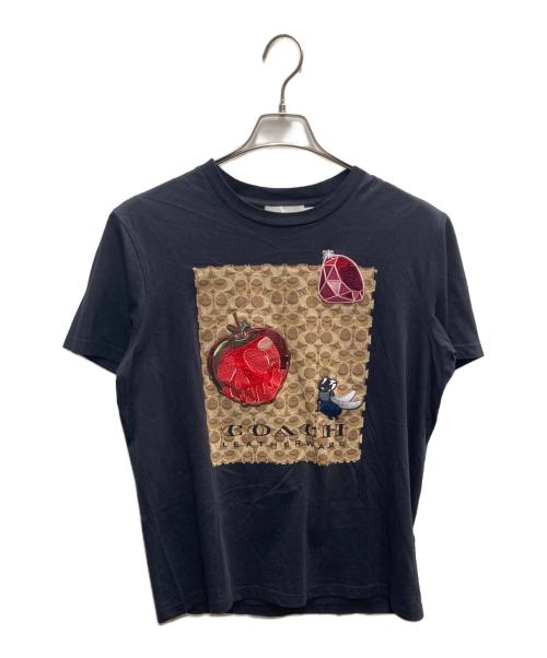 COACH（コーチ）COACH (コーチ) Disney (ディズニー) プリントTシャツ ブラック サイズ:Mの古着・服飾アイテム