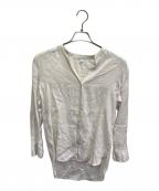 JAMES PERSEジェームスパース）の古着「ライトウェイトリネン バンドカラーシャツ」｜グレー