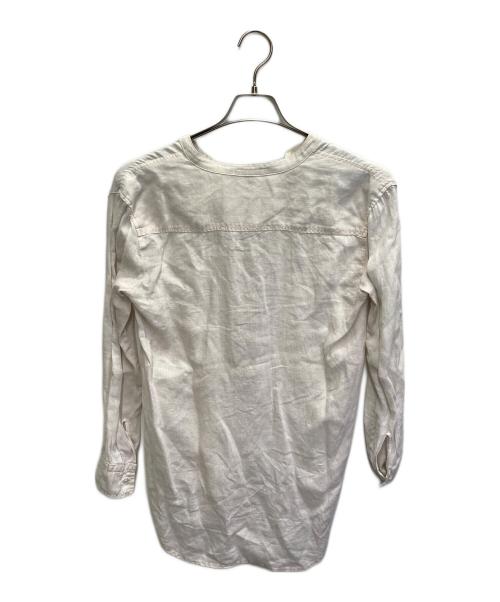 JAMES PERSE（ジェームスパース）JAMES PERSE (ジェームスパース) ライトウェイトリネン バンドカラーシャツ グレーの古着・服飾アイテム