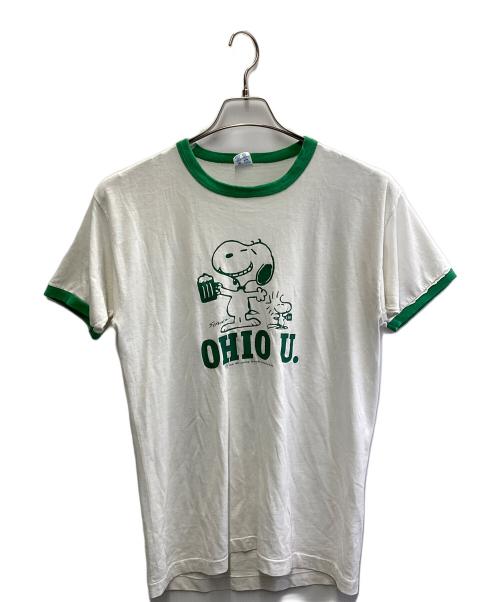 Champion（チャンピオン）Champion (チャンピオン) 70's OHIO リンガーTシャツ グリーン×ホワイト サイズ:Lの古着・服飾アイテム