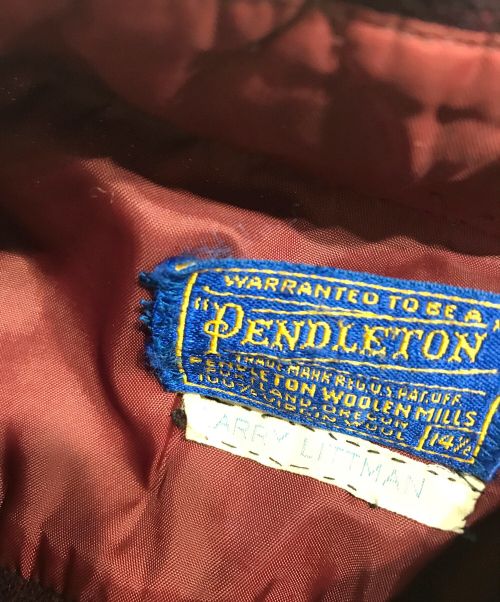 PENDLETON（ペンドルトン）PENDLETON (ペンドルトン) 50's オンブレウールチェックシャツ レッド サイズ:14 1/2の古着・服飾アイテム