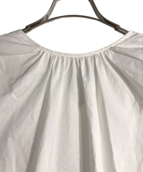 BALLSEY（ボールジィ）BALLSEY (ボールジィ) プロセスドコットン ギャザーブラウス ホワイト サイズ:Sの古着・服飾アイテム