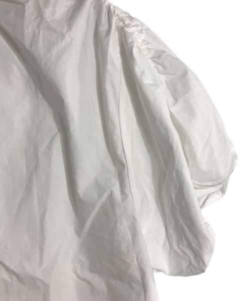 BALLSEY（ボールジィ）BALLSEY (ボールジィ) プロセスドコットン ギャザーブラウス ホワイト サイズ:Sの古着・服飾アイテム