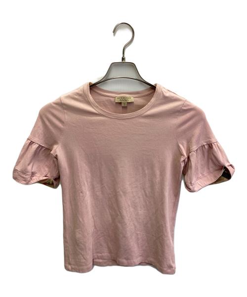 BURBERRY（バーバリー）BURBERRY (バーバリー) Puffed sleeves cotton T-shirt ピンク サイズ:XSの古着・服飾アイテム