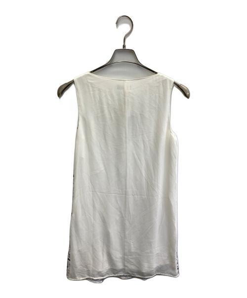 MAX&Co.（マックスアンドコー）MAX&Co. (マックスアンドコー) ノースリーブワンピース グレー×ホワイト サイズ:40の古着・服飾アイテム