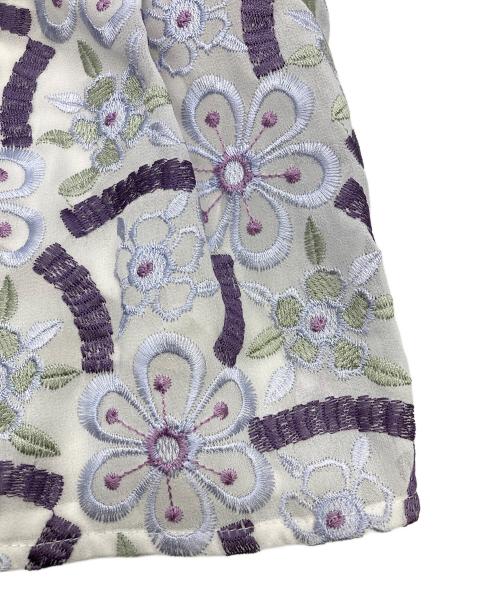 MAX&Co.（マックスアンドコー）MAX&Co. (マックスアンドコー) ノースリーブワンピース グレー×ホワイト サイズ:40の古着・服飾アイテム