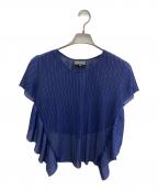 EMPORIO ARMANIエンポリオアルマーニ）の古着「プリーツブラウス」｜ネイビー