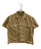 NIGEL CABOURNナイジェルケーボン）の古着「オープンカラーワイドシヤツ」｜カーキ