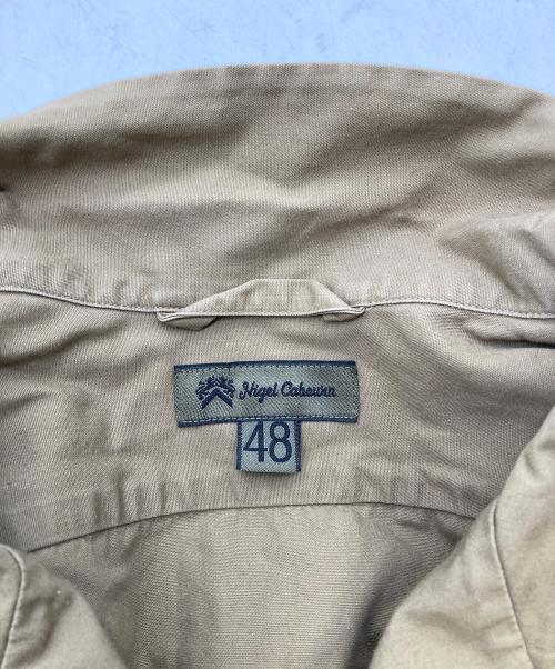 NIGEL CABOURN（ナイジェルケーボン）NIGEL CABOURN (ナイジェルケーボン) オープンカラーワイドシヤツ カーキ サイズ:Lの古着・服飾アイテム