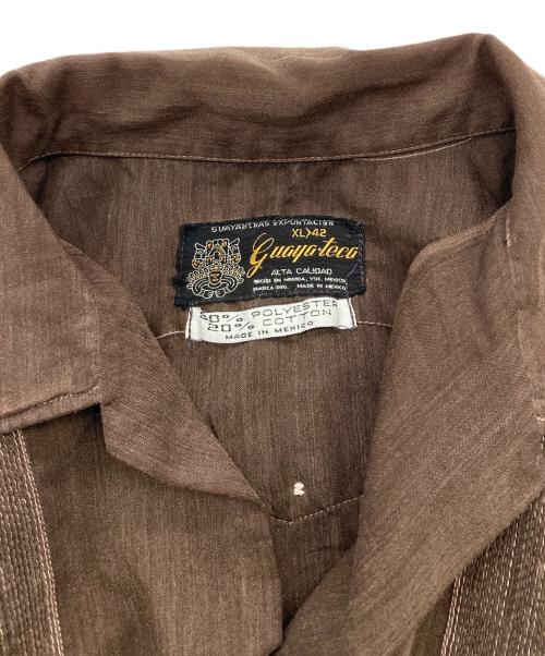 GUAYA TECA（グワヤテカ）GUAYA TECA (グワヤテカ) キューバシャツ ブラウン サイズ:XLの古着・服飾アイテム