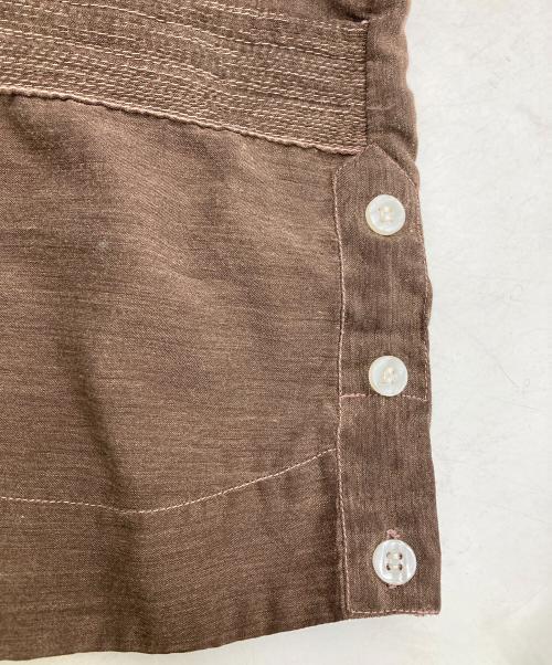 GUAYA TECA（グワヤテカ）GUAYA TECA (グワヤテカ) キューバシャツ ブラウン サイズ:XLの古着・服飾アイテム