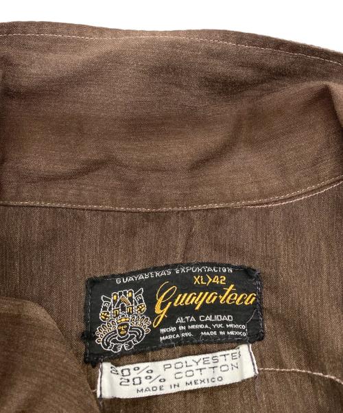 GUAYA TECA（グワヤテカ）GUAYA TECA (グワヤテカ) キューバシャツ ブラウン サイズ:XLの古着・服飾アイテム