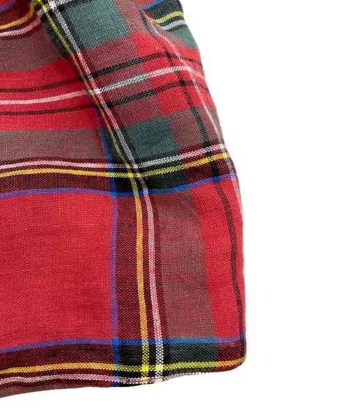 O'NEIL OF DUBLIN（オニールオブダブリン）O'NEIL OF DUBLIN (オニールオブダブリン) リネンラップスカート レッド サイズ:Sの古着・服飾アイテム