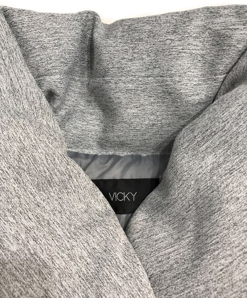 VICKY（ビッキー）VICKY (ビッキー) ツイードショールショートダウン グレー サイズ:2の古着・服飾アイテム
