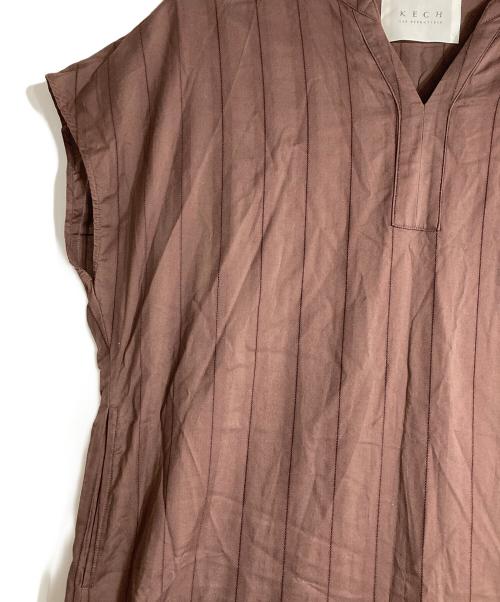 KECH LeS ESSENTIELS（ケッシュルエッセンシャル）KECH LeS ESSENTIELS (ケッシュルエッセンシャル) SHORTSLEEVE DRESS ブラウン サイズ:表記なしの古着・服飾アイテム