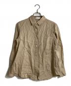 Nobleノーブル）の古着「ラミーレギュラーフィットシャツ/リネンシャツ」｜ベージュ
