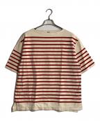 DRESSTERIOR×blurhms ROOTSTOCKドレステリア×ブラームスルーツストック）の古着「別注ショートスリーブ バスクシャツ」｜アイボリー×レッド