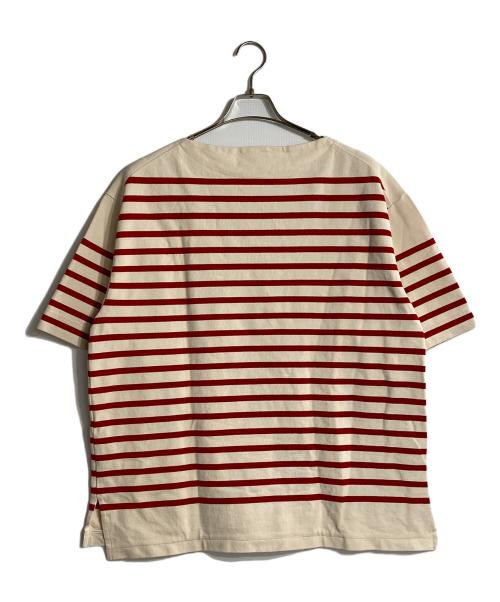 DRESSTERIOR（ドレステリア）DRESSTERIOR (ドレステリア) blurhms ROOTSTOCK (ブラームスルーツストック) 別注ショートスリーブ バスクシャツ アイボリー×レッド サイズ:Mの古着・服飾アイテム