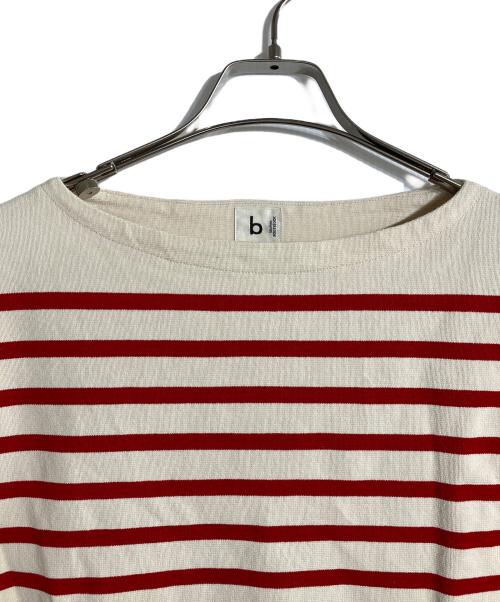 DRESSTERIOR（ドレステリア）DRESSTERIOR (ドレステリア) blurhms ROOTSTOCK (ブラームスルーツストック) 別注ショートスリーブ バスクシャツ アイボリー×レッド サイズ:Mの古着・服飾アイテム