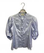 UNITED ARROWS TOKYOユナイテッドアローズトウキョウ）の古着「サテンバルーンスリーブ ブラウス」｜ブルー