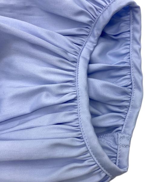 UNITED ARROWS TOKYO（ユナイテッドアローズトウキョウ）UNITED ARROWS TOKYO (ユナイテッドアローズトウキョウ) サテンバルーンスリーブ ブラウス ブルー サイズ:38の古着・服飾アイテム