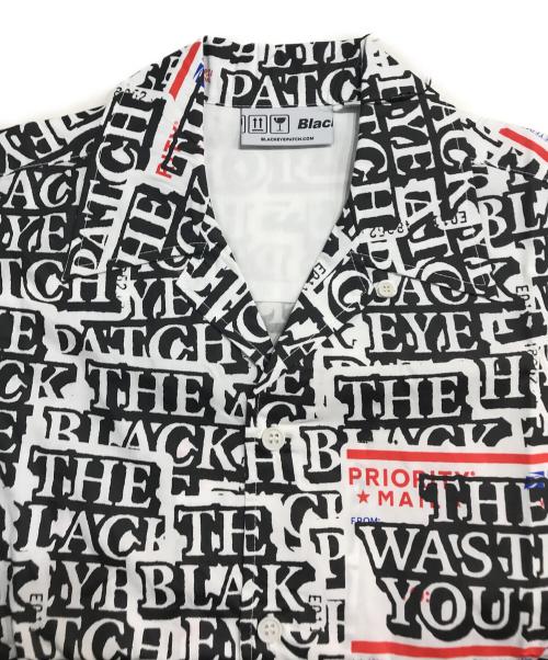 BlackEyePatch（ブラックアイパッチ）BlackEyePatch (ブラックアイパッチ) WASTED YOUTH (ウエステッド ユース) コラボ総柄半袖シャツ ホワイト×ブラック サイズ:L 未使用品の古着・服飾アイテム