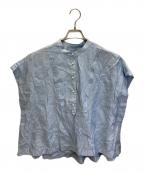 LIVETARTリヴェタート）の古着「パール釦フレンチブラウス」｜ブルー