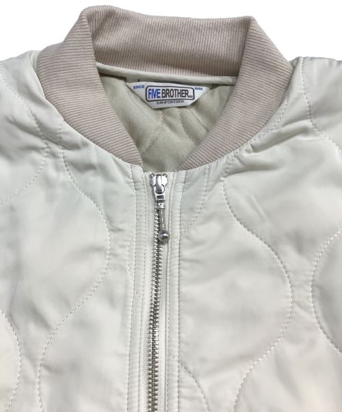 FIVE BROTHER（ファイブブラザー）FIVE BROTHER (ファイブブラザー) BEAUTY&YOUTH (ビューティーアンドユース) 別注キルティングジャケット アイボリー サイズ:Mの古着・服飾アイテム