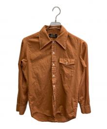 Sears（シアーズ）の古着「70’Sステッチシャツ」｜ブラウン