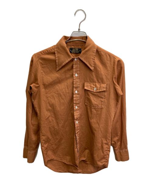 Sears（シアーズ）Sears (シアーズ) 70’Sステッチシャツ ブラウン サイズ:18の古着・服飾アイテム
