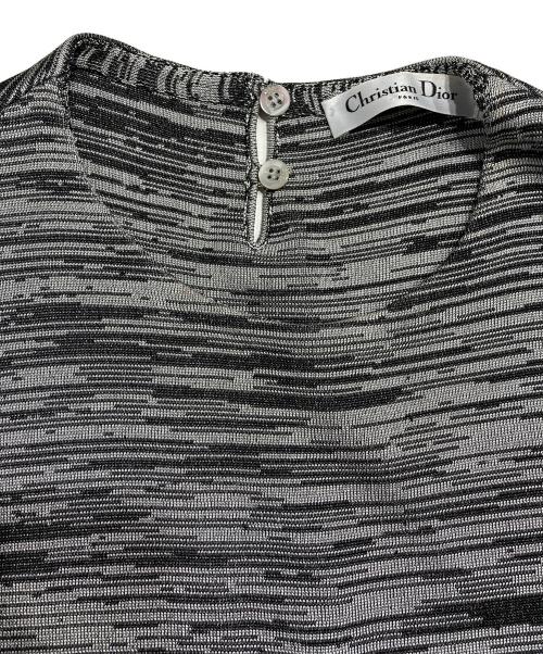 Christian Dior（クリスチャン ディオール）Christian Dior (クリスチャン ディオール) ノースリーブニットワンピース グレー サイズ:Ｌの古着・服飾アイテム