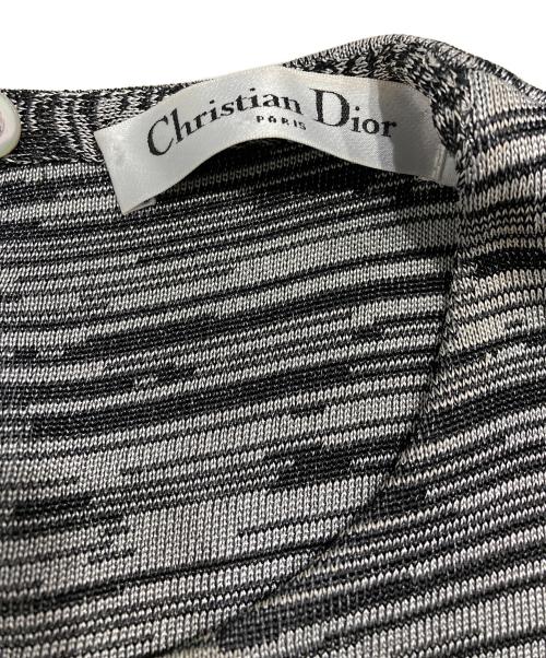 Christian Dior（クリスチャン ディオール）Christian Dior (クリスチャン ディオール) ノースリーブニットワンピース グレー サイズ:Ｌの古着・服飾アイテム